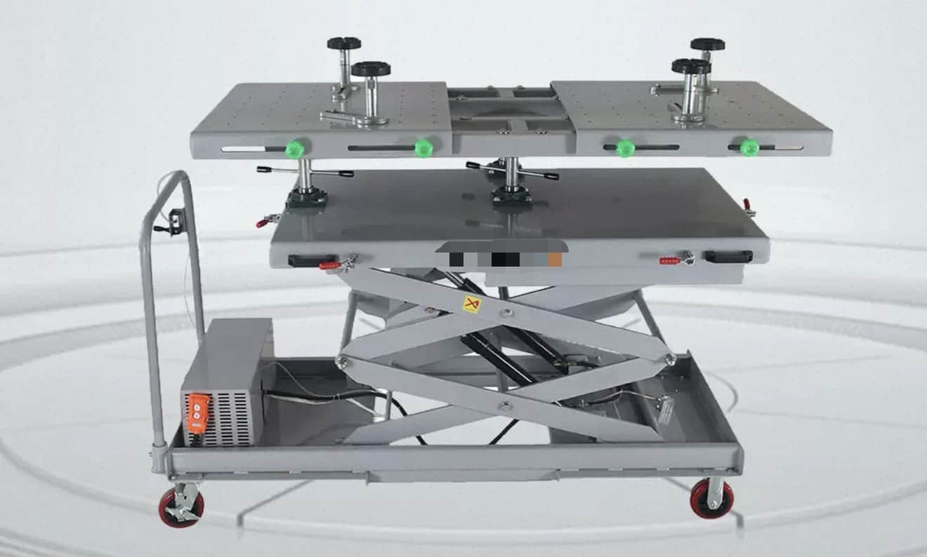 This hydraulic scissor lifting trolley is speciall